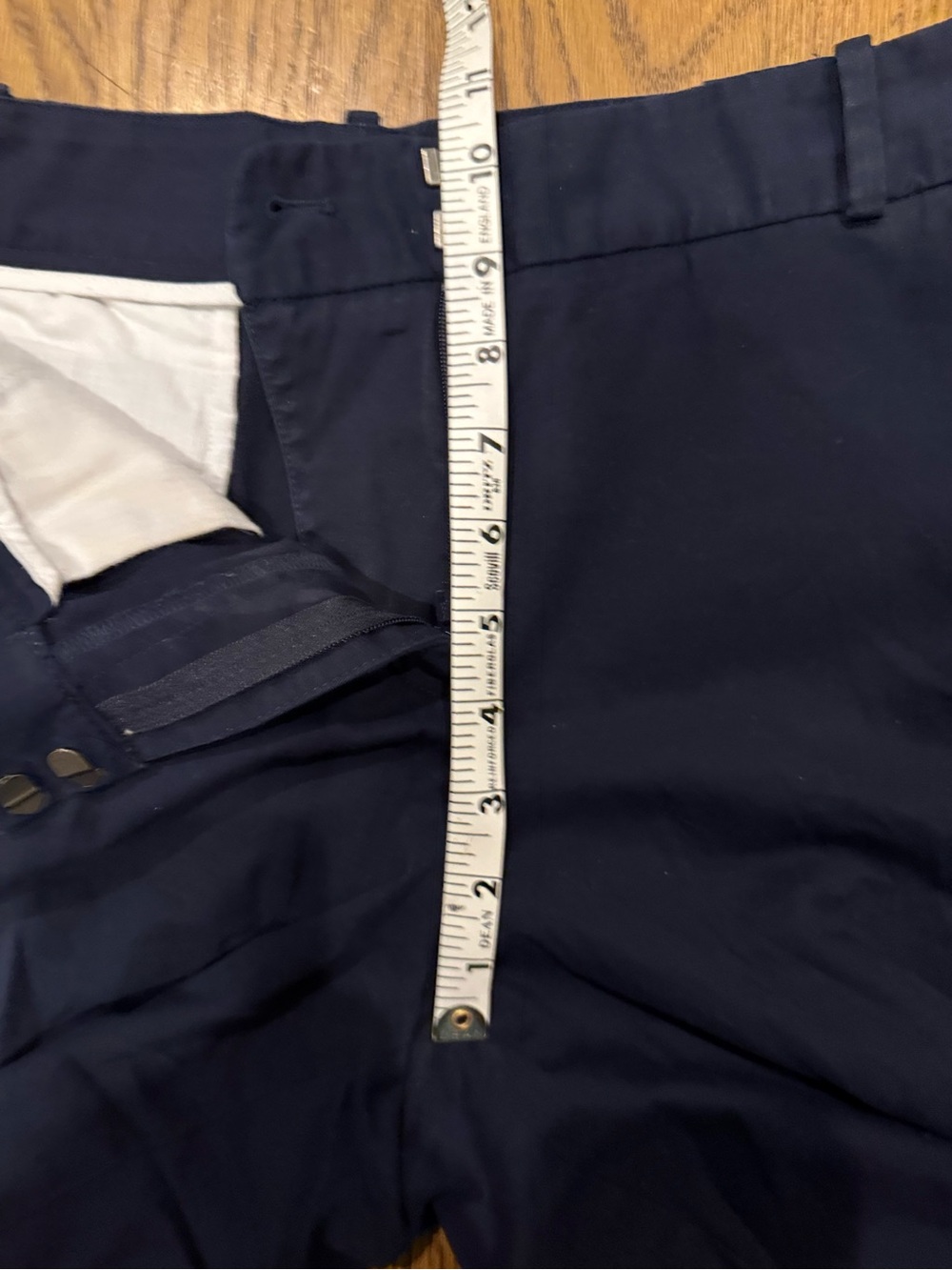 Talbots Navy Women's Bermuda Shorts Size 8 Stretch Flat Front 10” inseam - Picture 6 of 9